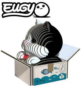 EG_089  Kotek Tuxedo Eugy. Eko Ukladanka 3D