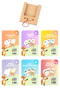 22020 WiemTo Zestaw dla dzieci 5+. Pudełko WiemTo i 6 Zestawów Kart