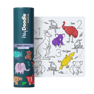 MM005 Mata Silikonowa do Kolorowania A4 Cyferki - Zwierzęta Australii
